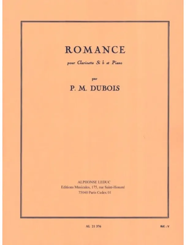 Pierre-Max Dubois Romance (noty na klarinet, klavír) Víkendová Akce
