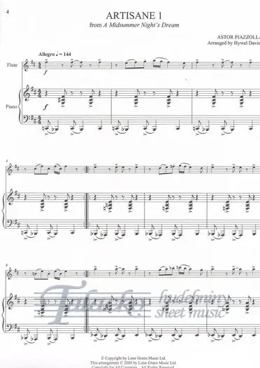 25 Piazzollas Tangos For FLute And Piano Sezónní Sleva