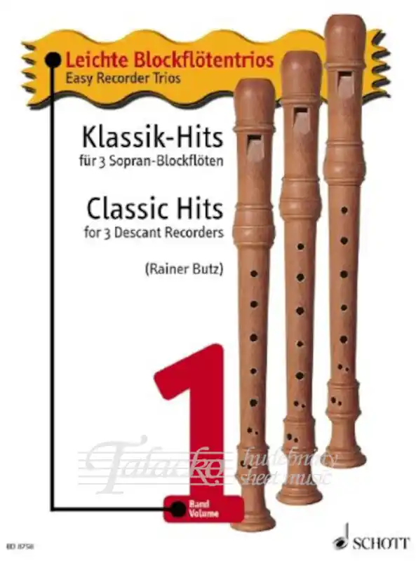 Autentický Classic Hits for 3 Descant Recorders