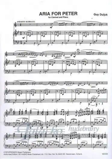 Aria for Peter for Clarinet and Piano Horká Nabídka