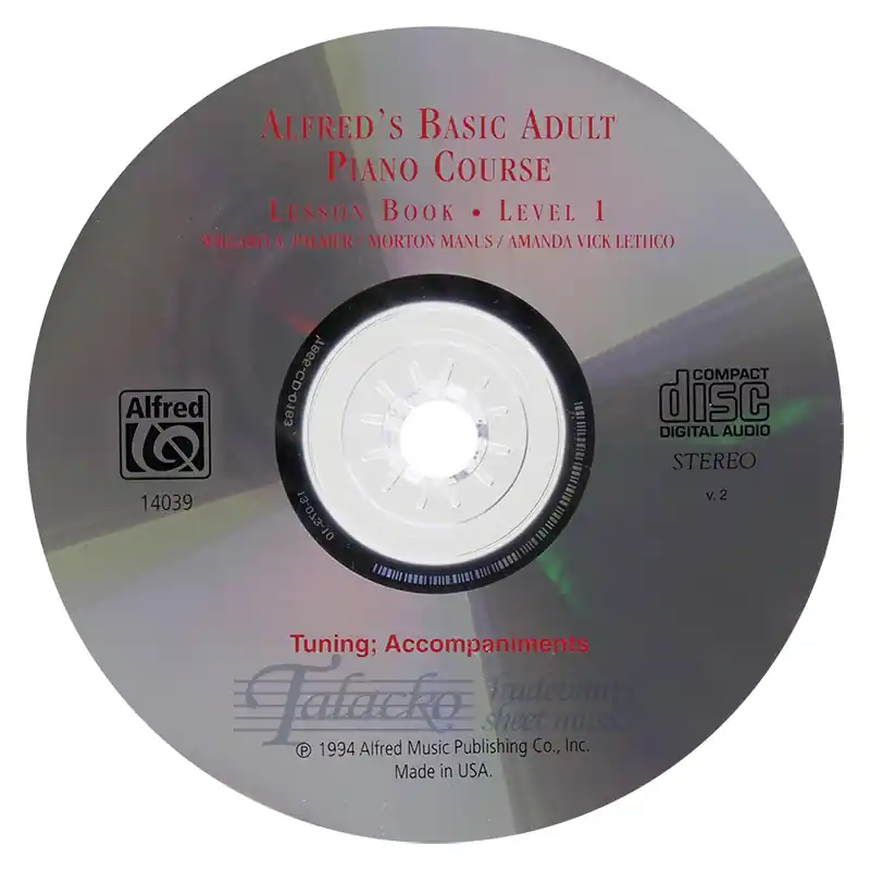 Alfred‘s Basic Adult Piano Course Lesson Book 1 (CD) Nízká Cena