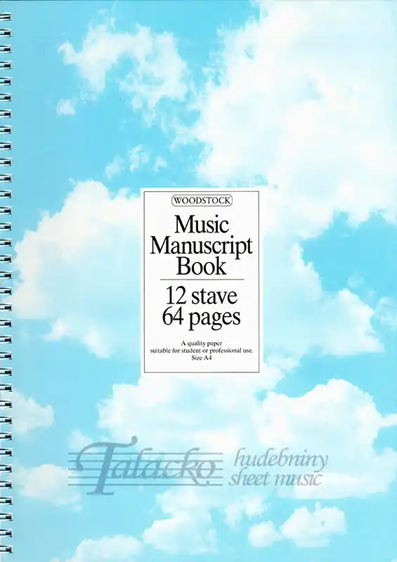 Nejlepší Volba Music Manuscript Book 12 Stave 64 Pages Spiral
