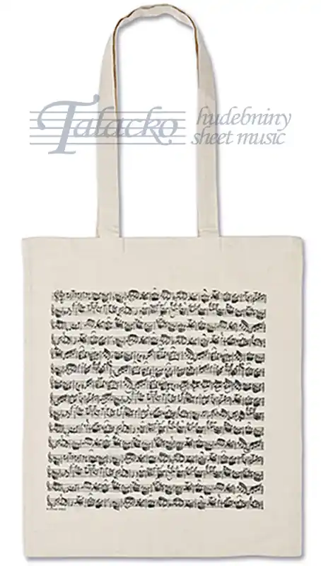 Taška Noty - bílá dlouhá (Tote bag sheet music white long) Odeslání Ihned