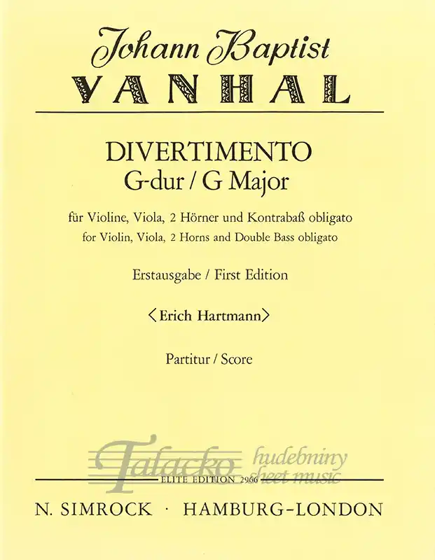 Divertimento G-Dur für Violine, Viola, 2 Hörner und Kontrabaß obligato Nejlepší Volba