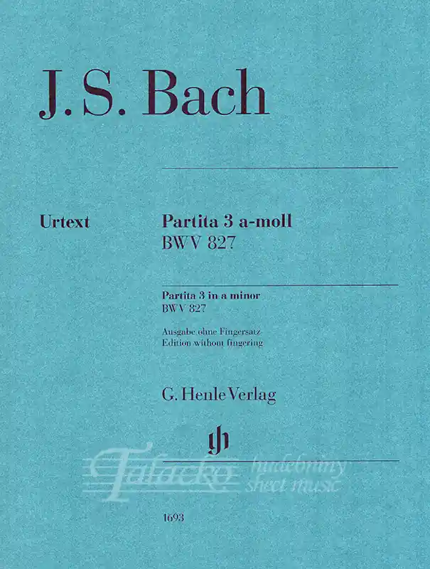 Partita 3 a-moll BWV 827, Edition without fingering Nejlepší Volba