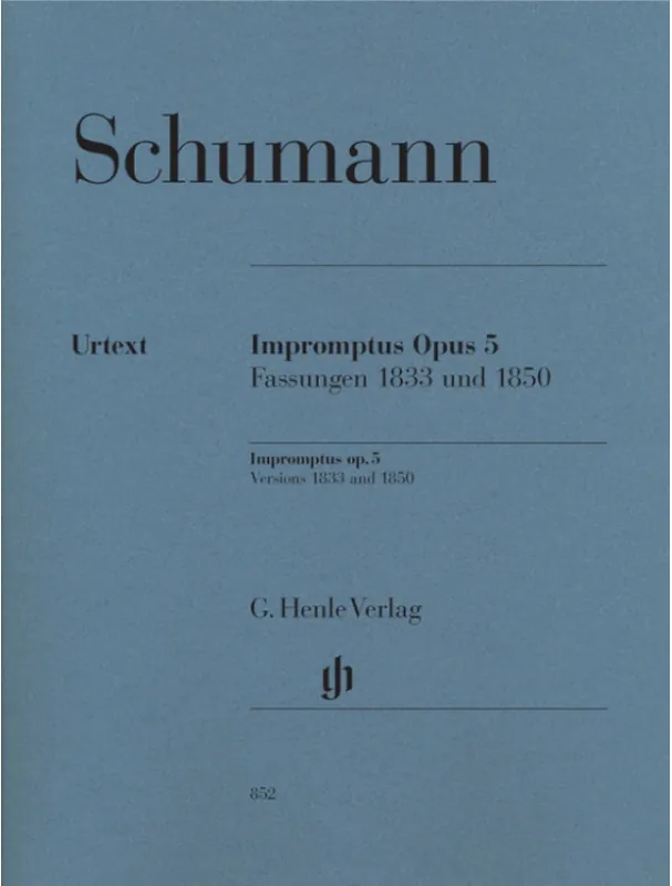 Robert Schumann Impromptus op. 5, Versions 1833 and 1850 (noty na klavír) Super Cena