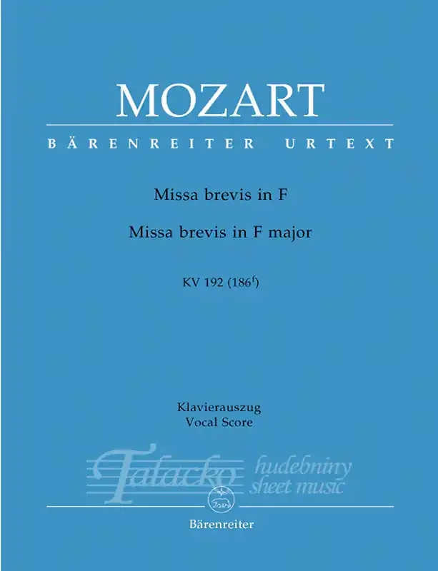 Missa brevis in F major K. 192 (186f) Ihned K Objednání