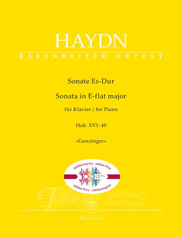 Nízká Cena Jubilee Price Sonate Es-Dur für Klavier/ Sonata in E-flat Major for Piano