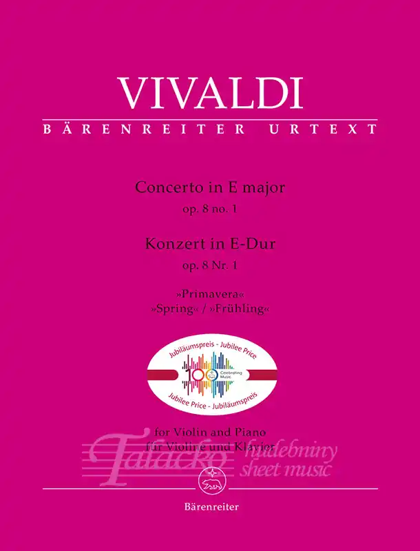 Jubilee Price Concerto in E Major op. 8, no. 1 "Primavera" Akce
