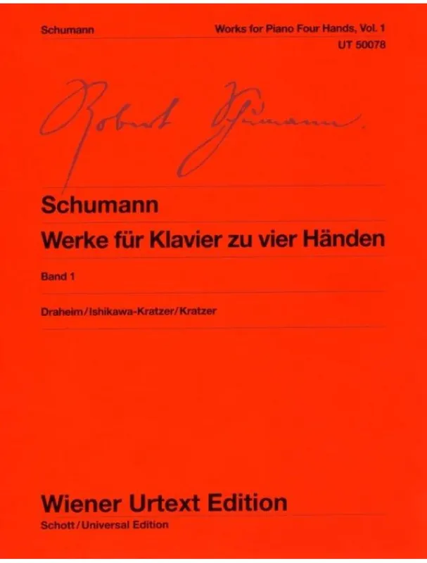 Akční Cena Robert Schumann Works For Piano 4 Hands Vol. 1 (noty na čtyřruční klavír)