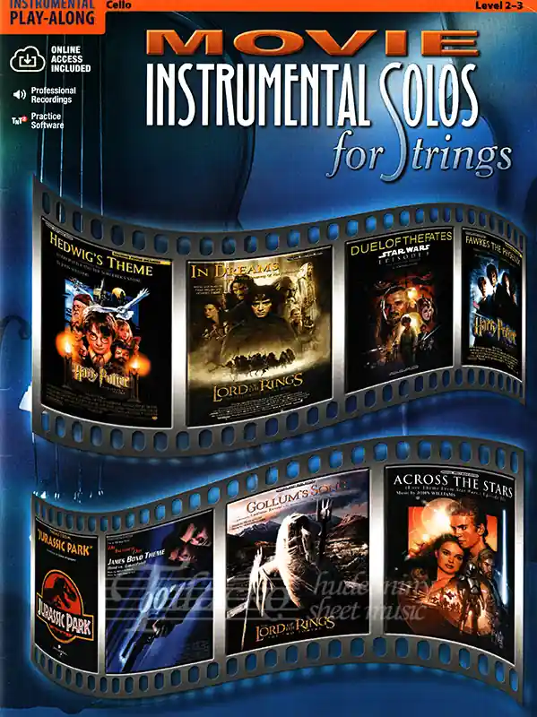 Vysoce Kvalitní Movie Instrumental Solos for Strings Cello, Level 2-3