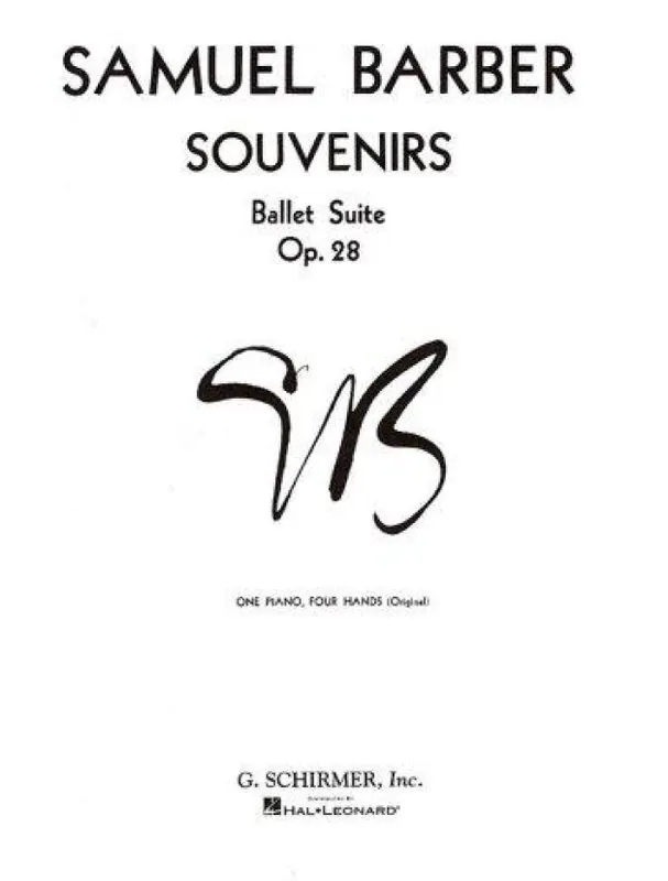 Samuel Barber Souvenirs Op.28 (Original Piano Duet Version) (noty na čtyřruční klavír) Zlevněný
