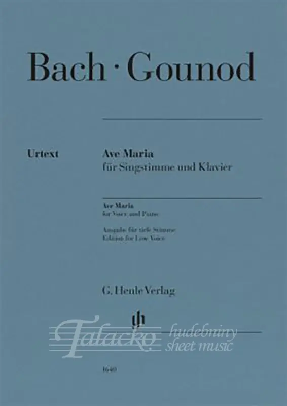 Ověřený Ave Maria for Low Voice and Piano / Ave Maria pro nízký hlas a klavír