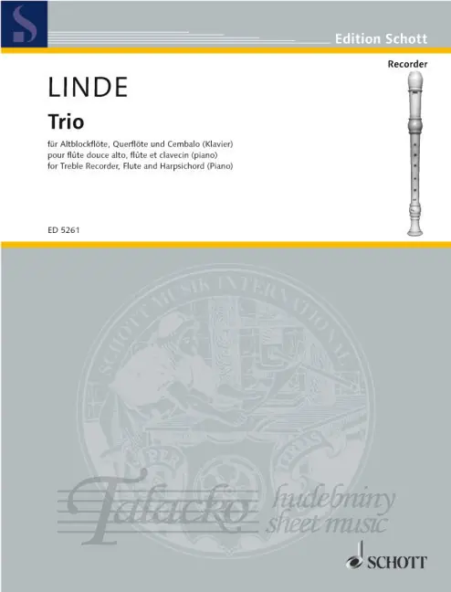 Tovární Cena Trio for Treble Recorder, Flute and Harpsichord (Piano)