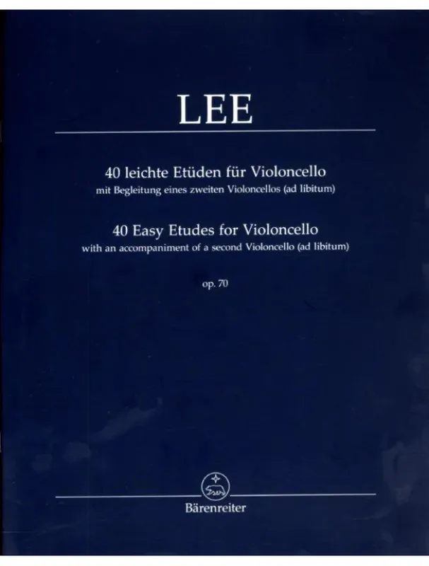 Ověřený Sebastian Lee 40 Leichte Etudes Op.70 (noty na violoncello)