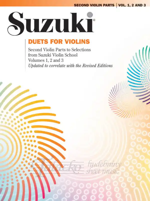Akce Suzuki Duets for Violins Second Violin Parts to Selections from Suzuki Violin School Volumes 1,2,3