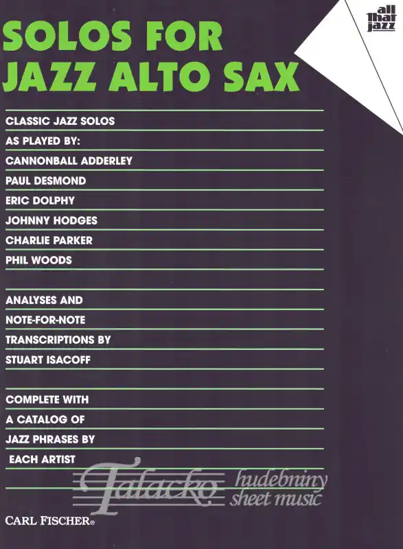 Speciální Cena Solos for Jazz Alto Sax