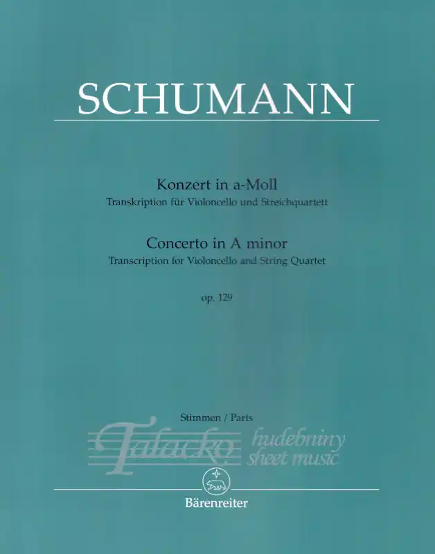 Concerto in A minor - transcription for Violoncello and String Quartet, op. 129 Sezónní Sleva
