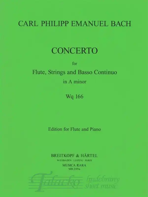 Nejlepší Volba Concerto for Flute, Strings and Basso Continuo in A minor - Wq 166