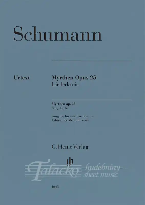 Omezená Nabídka Myrthen op. 25 - Song Cycle - for Medium Voice