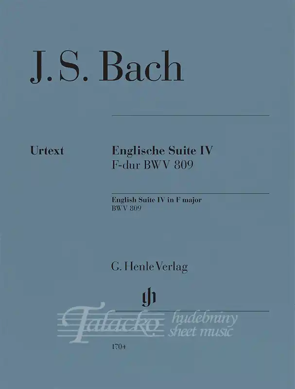 English Suite IV in F major - BWV 809 (fing.) Objednat Nyní
