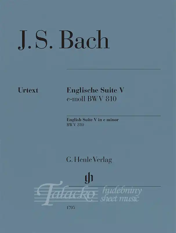 Nejprodávanější English Suite V in e minor - BWV 810 (fing.)
