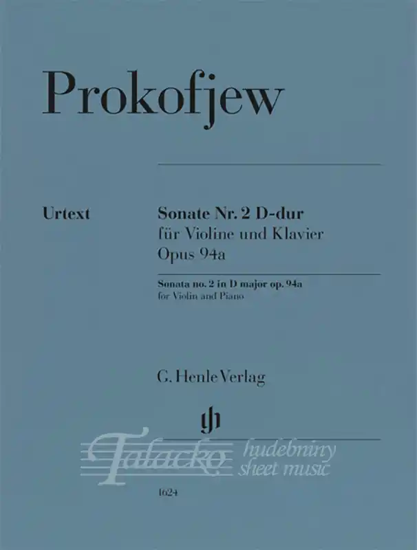 Sonata no. 2 in D major op. 94a for Violin and Piano Cenově Výhodný