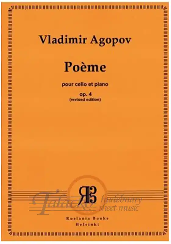 Poème pour cello et piano op.4 (revised edition) Koupit Online