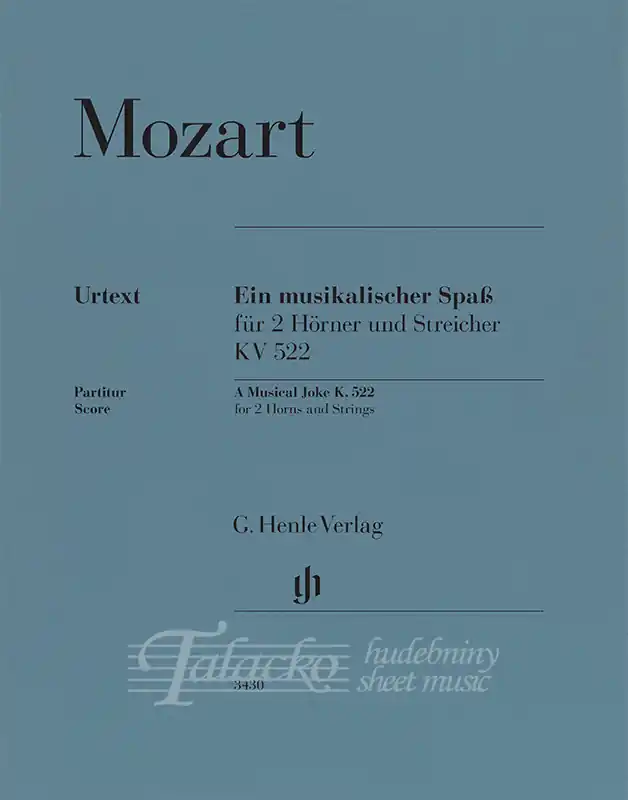 Sleva A Musical Joke K. 522 for 2 Horns in F and Strings - Conductor‘s score
