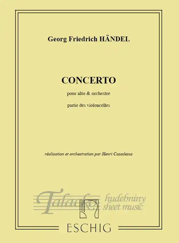 Concerto pour alto & orchestre (Henri Casadesus) - verze pro violoncello Finální Výprodej