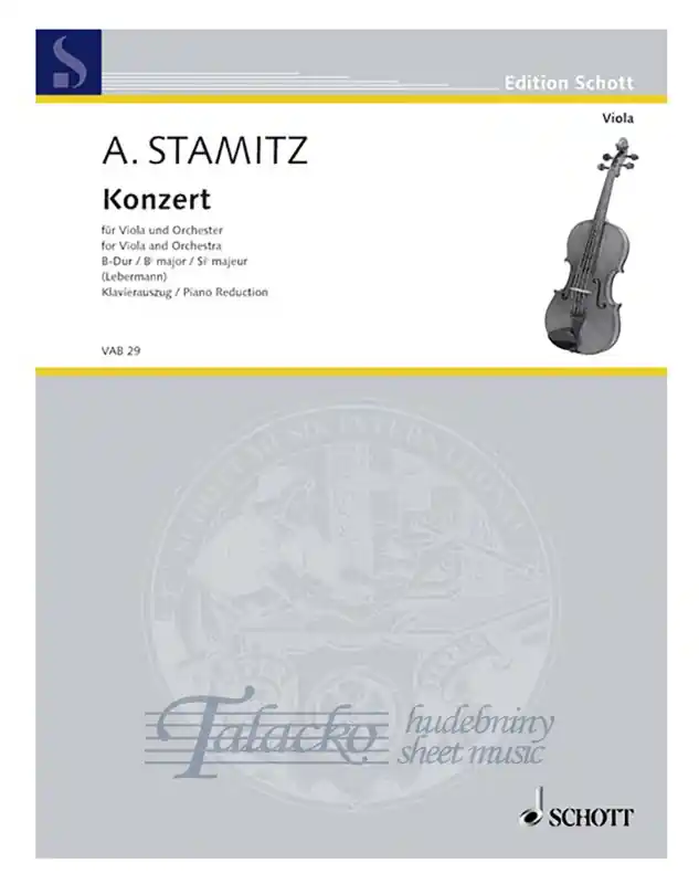 Oblíbený Konzert für Viola und Orchester B-Dur / Concerto for Viola and Orchestra Bb major