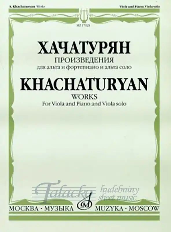 Works for viola solo and for viola with piano Nakupujte Hned
