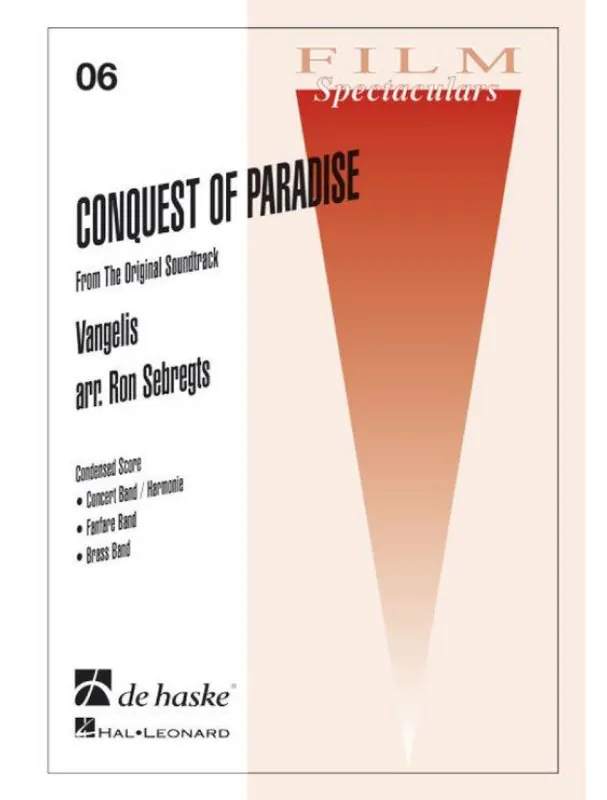 Hit Sezóny Vangelis Conquest of Paradise (noty pro koncertní orchestr, party, partitura)