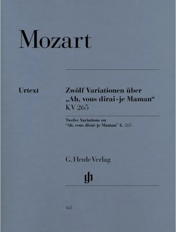 W. A. Mozart 12 Variations On ‘Ah, Vous Dirai-je Maman‘ K.265 (noty na klavír) Nízká Cena