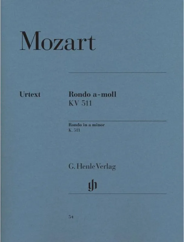 W. A. Mozart Rondo A Minor K. 511 (noty na klavír) Nová Kolekce