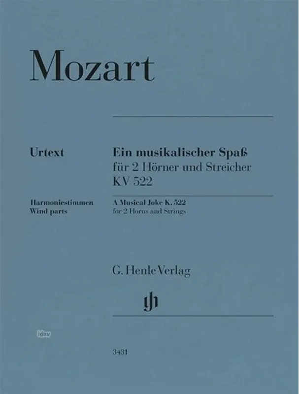 W.A. Mozart A Musical Joke K. 522 (noty pro 2 lesní rohy, party) Odeslání Ihned