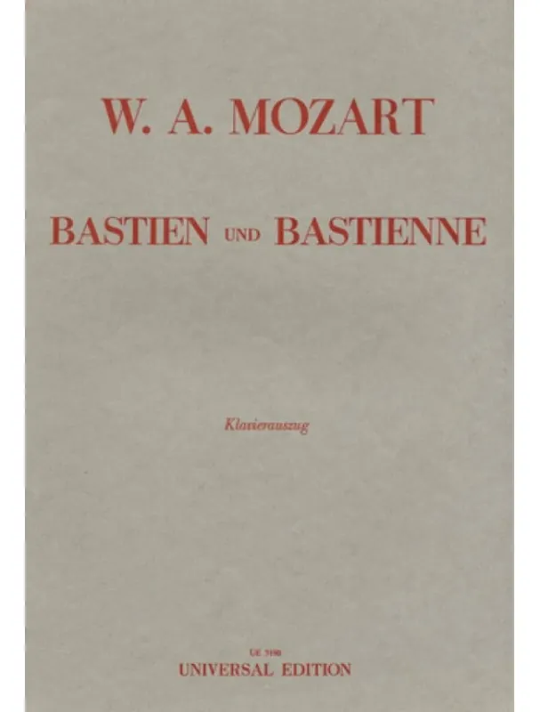 Pouze Dnes W.A. Mozart Bastien und Bastienne (noty na klavír, zpěv)