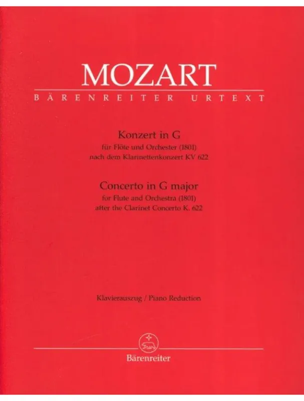 Nakupujte Hned W.A. Mozart Concerto In G Major For Clarinet (noty na příčnou flétnu, klavír)