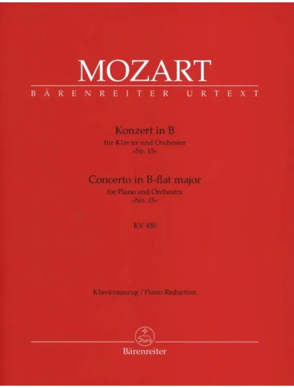 Speciální Cena W.A. Mozart Concerto No. 15 in B-flat major K. 450 (noty na čtyřruční klavír)
