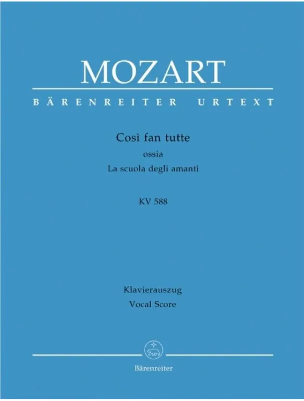Zlevněný W.A. Mozart Cosi fan tutte K.588 (noty klavír, zpěv)