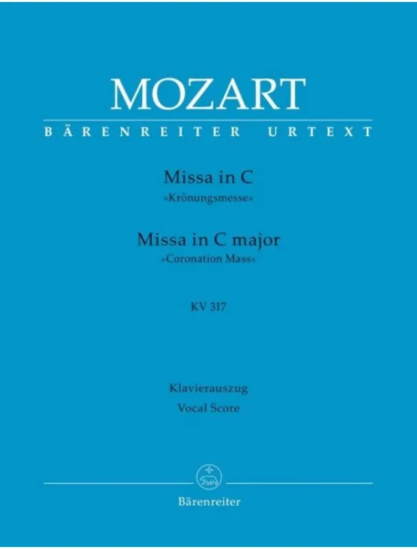 W.A. Mozart Missa In C major K. 317 - Coronation Mess (noty na sborový zpěv, klavír) Víkendová Akce