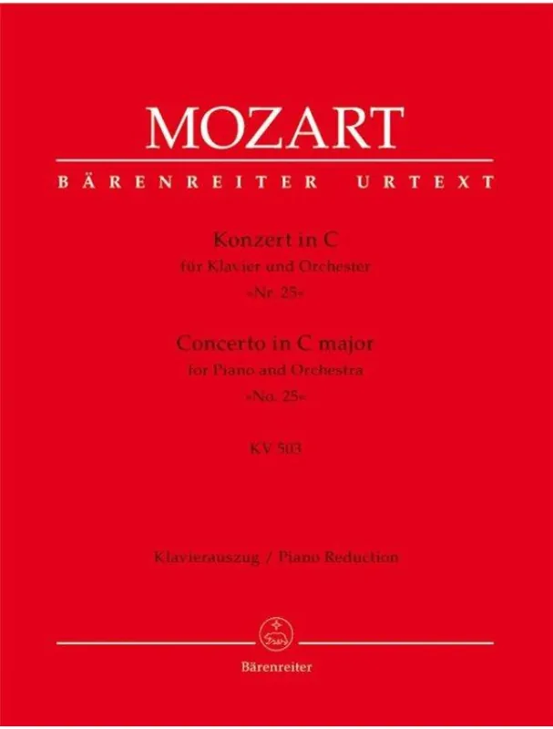 W.A. Mozart Piano Concerto No.25 In C K.503 (noty na čtyřruční klavír) Super Cena