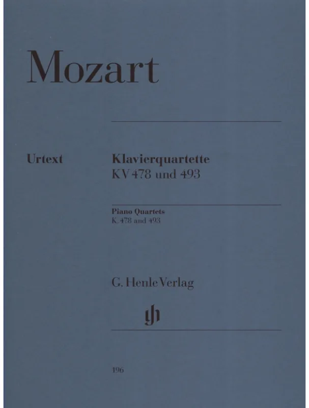 Cenový Hit W.A. Mozart Piano Quartets K. 478 and 493 (noty na housle, violu, violoncello, klavír)