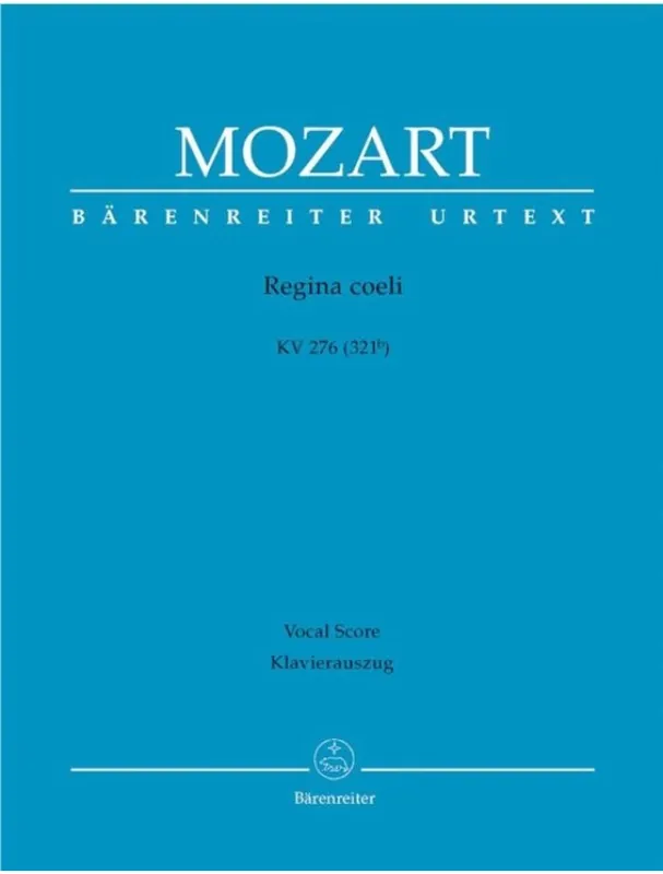 Cenový Hit W.A. Mozart Regina Coeli In C K.276 (noty na klavír, zpěv)