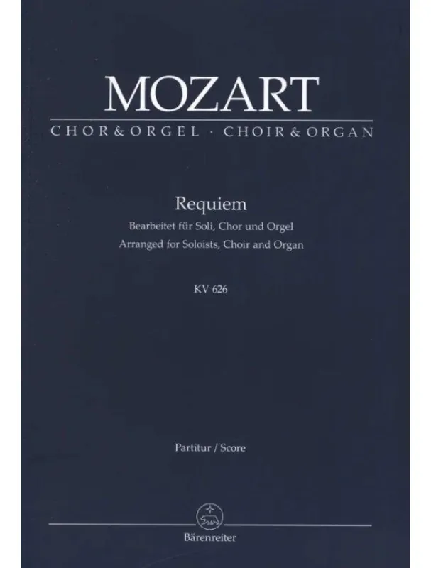 Novinka W.A. Mozart Requiem K.626 - SATB (noty na sborový zpěv, varhany)