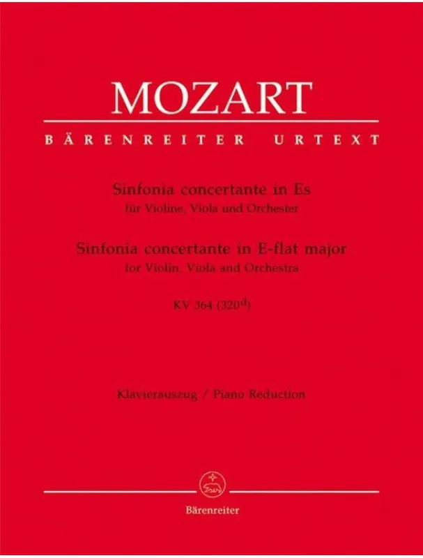 Finální Výprodej W.A. Mozart Sinfonia concertante in E-flat major K.364 (noty violu, housle, klavír)
