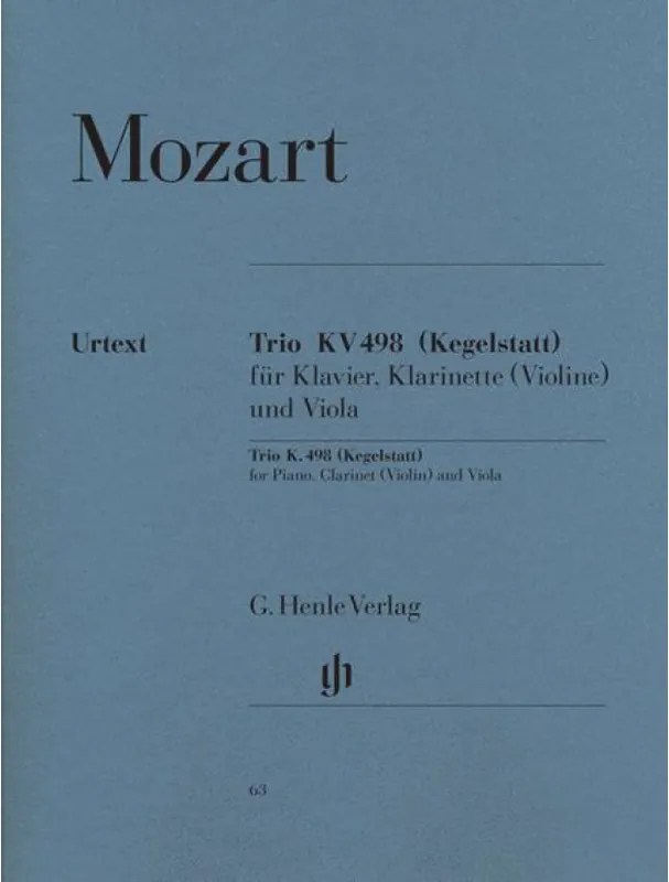 W.A. Mozart Trio E Flat Major KV498 (noty na klarinet (housle), violu, klavír) Kup Teď