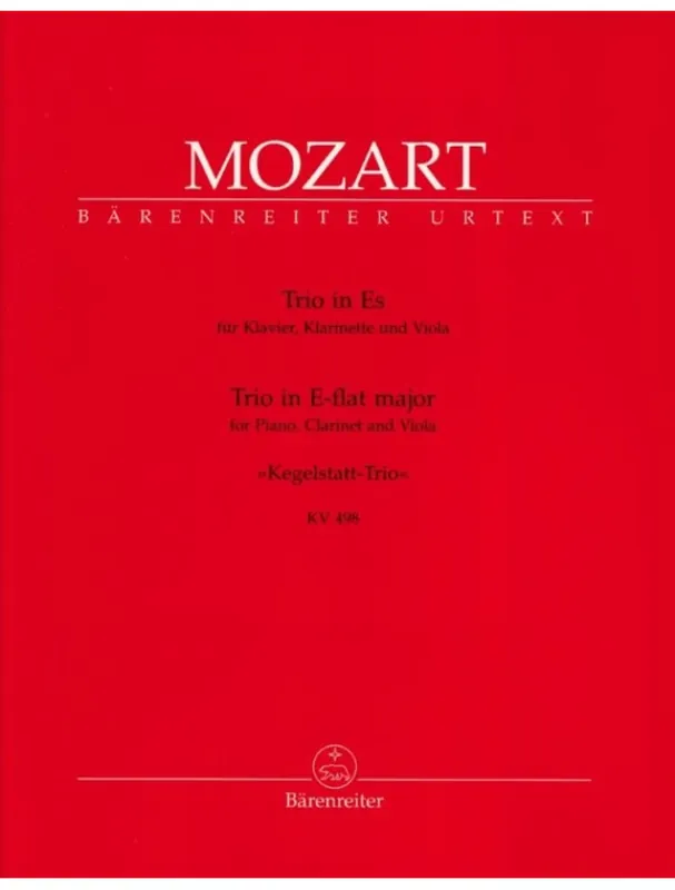 Koupit Online W.A. Mozart Trio in E-flat major KV 498 Kegelstatt (noty, partitura, party)