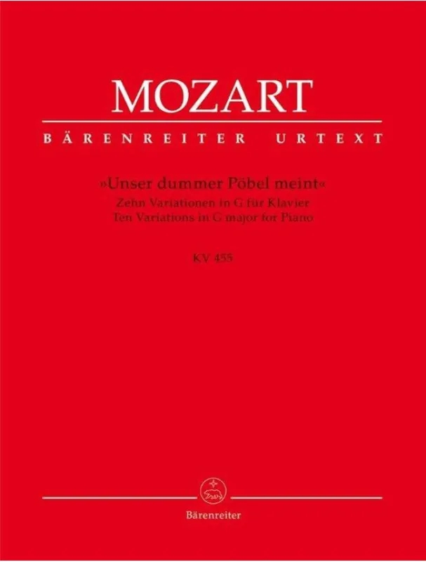 W.A. Mozart Unser dummer Pöbel meint K. 455 (noty na klavír) Ihned K Objednání