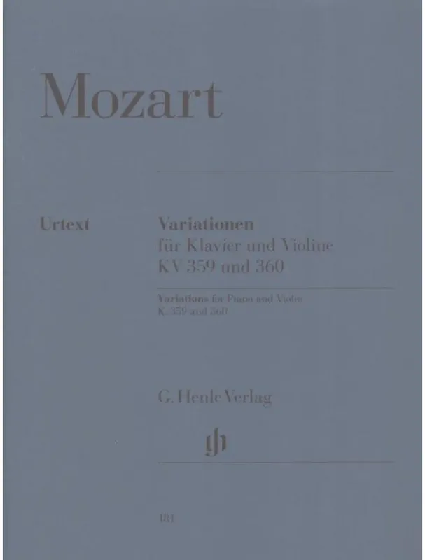 Nakupujte Hned W.A. Mozart Variations For Piano and Violin K.359 and K.360 (noty na housle, klavír)